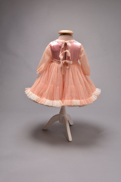 Peach Christening Dress