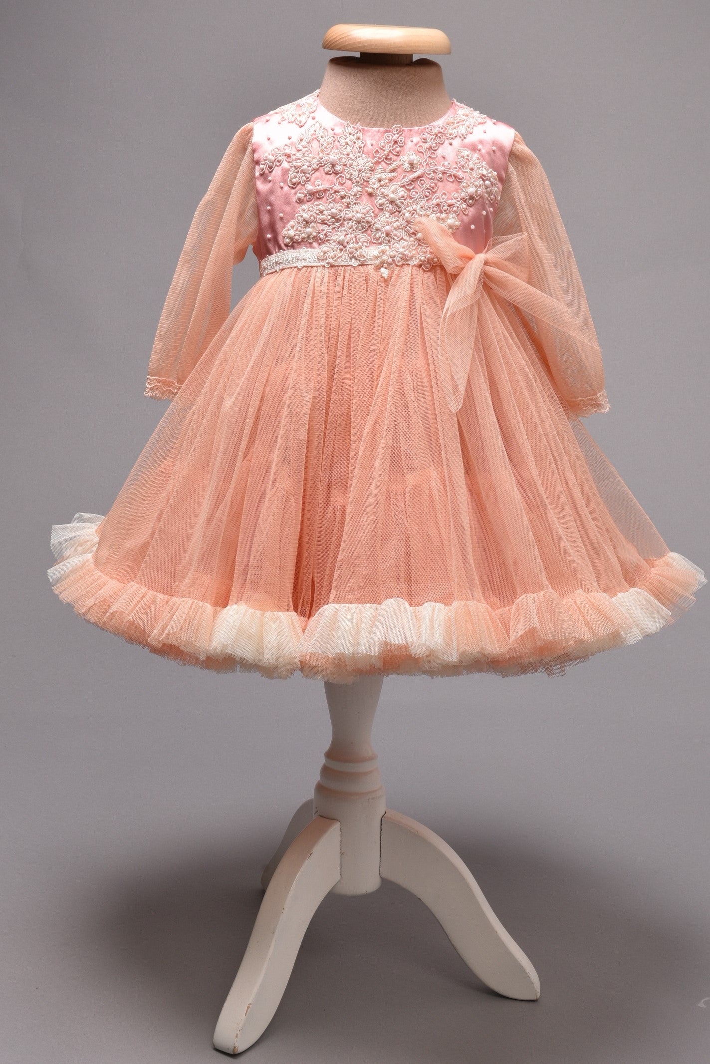 Peach Christening Dress