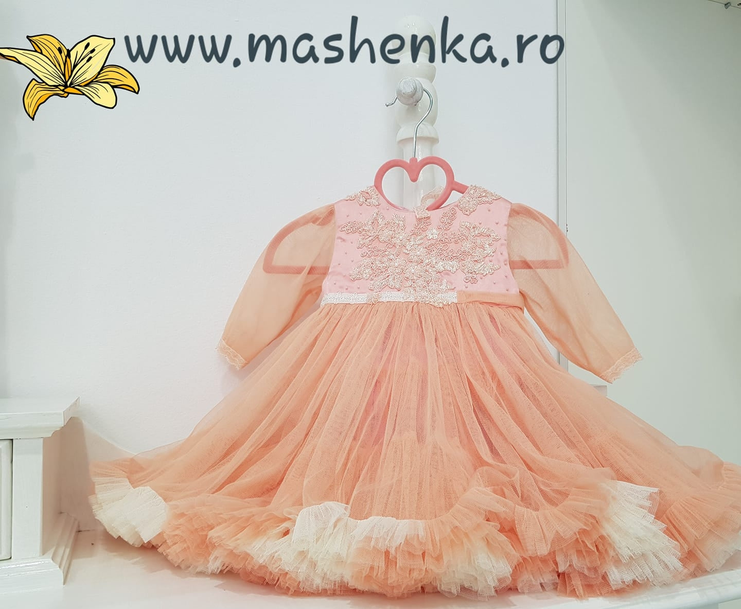 Peach Christening Dress