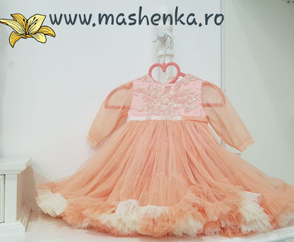 Peach Christening Dress