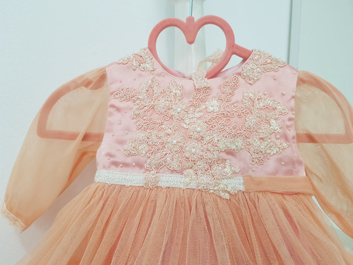 Peach Christening Dress