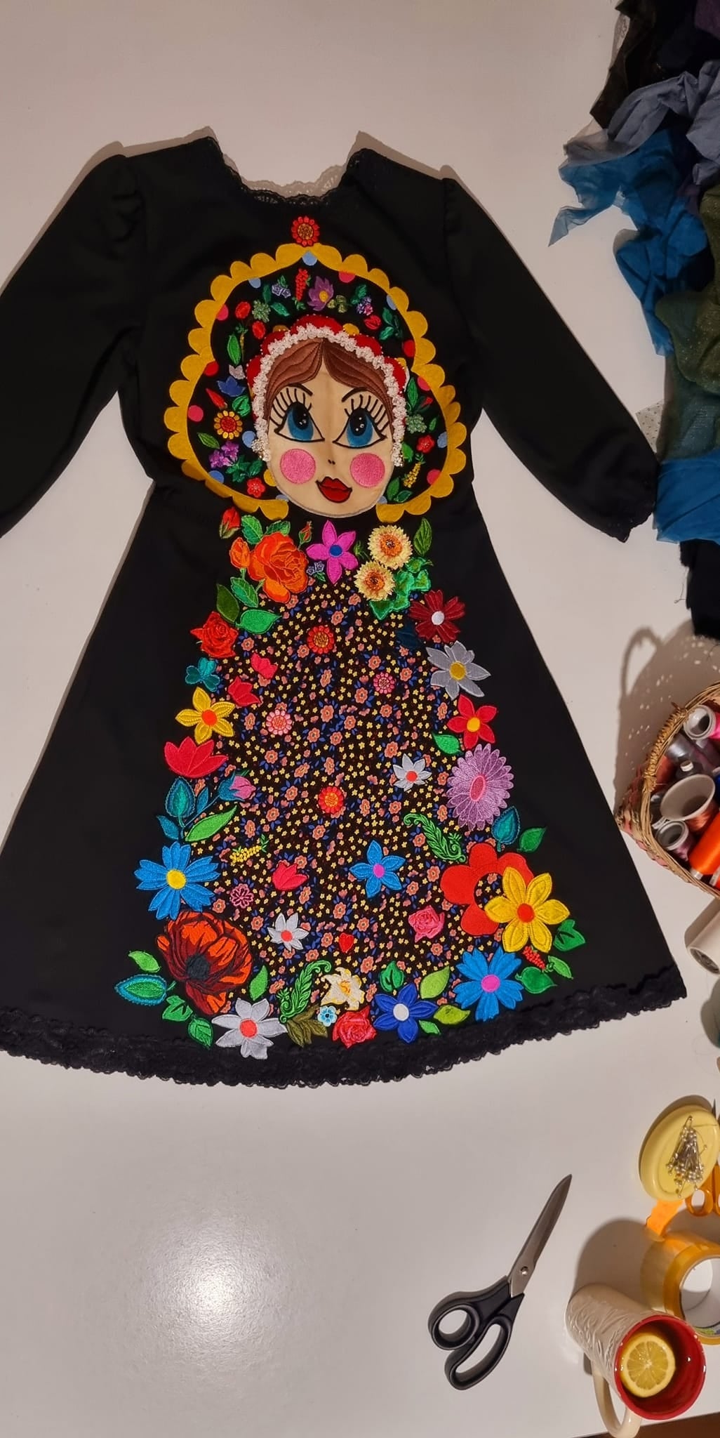 Black Matryoshka Dress