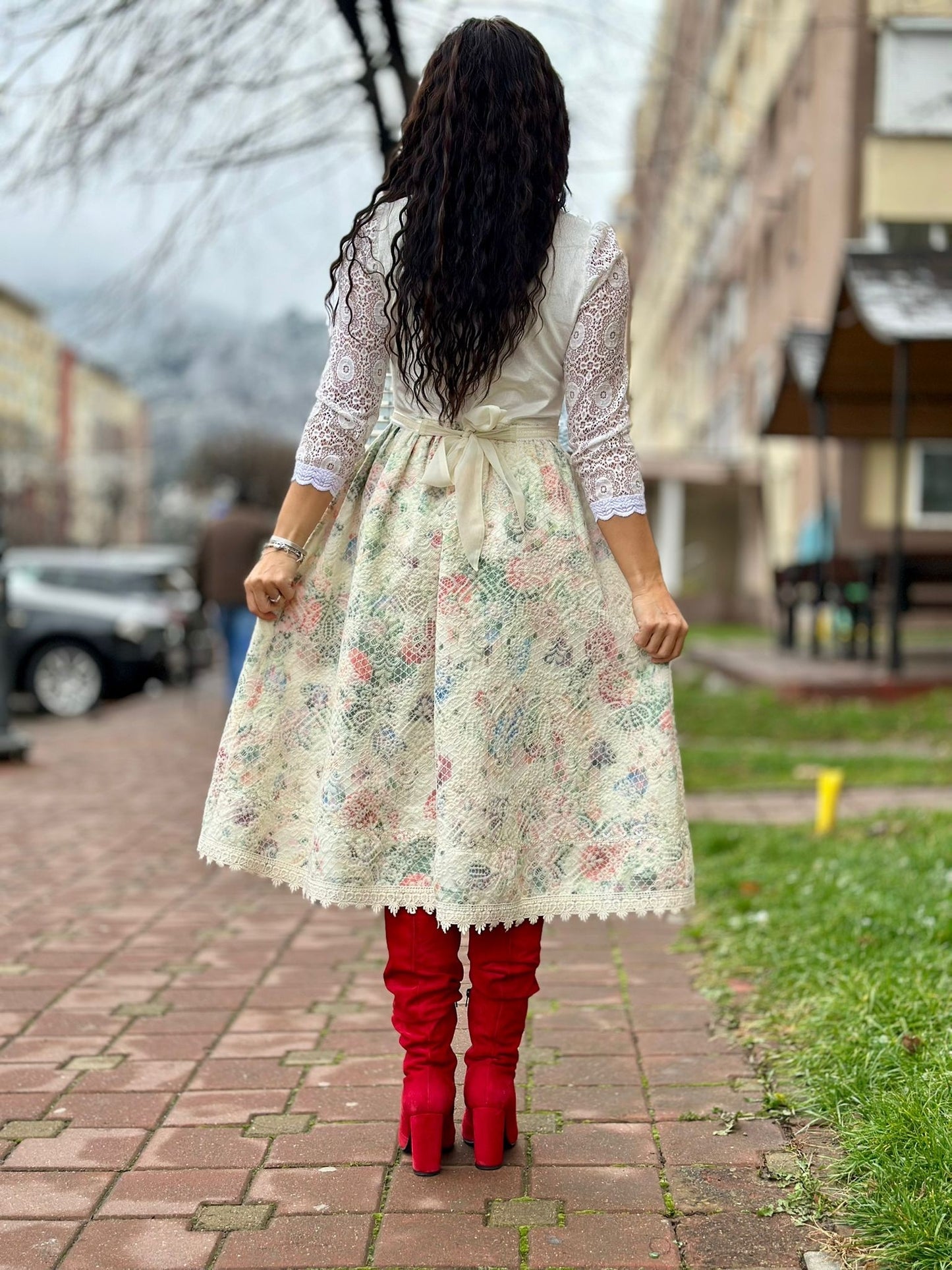 SERAFINA Cream Dress