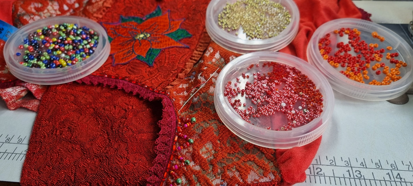 Carmine Brocade Dress