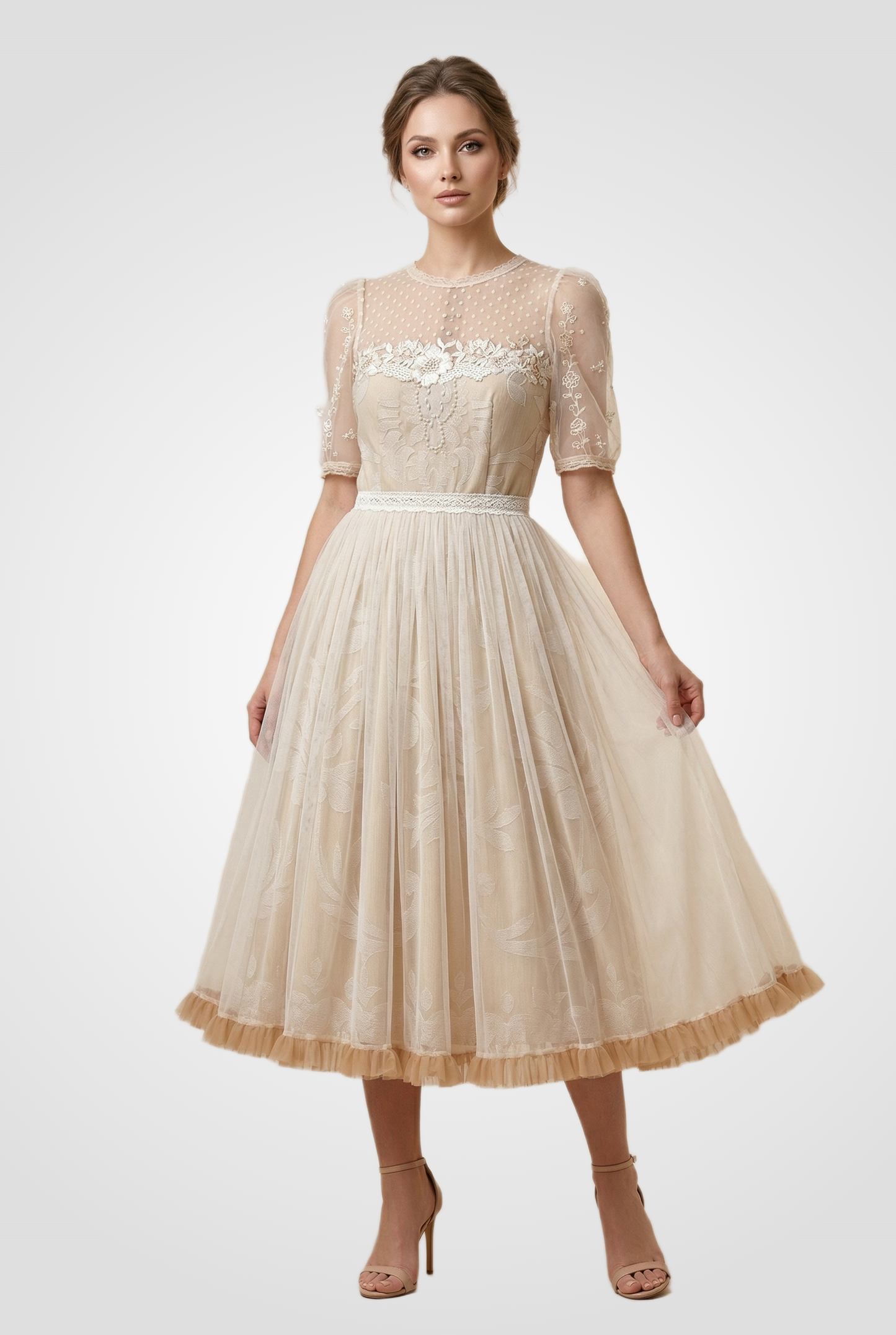 DAPHNE Cream Dress