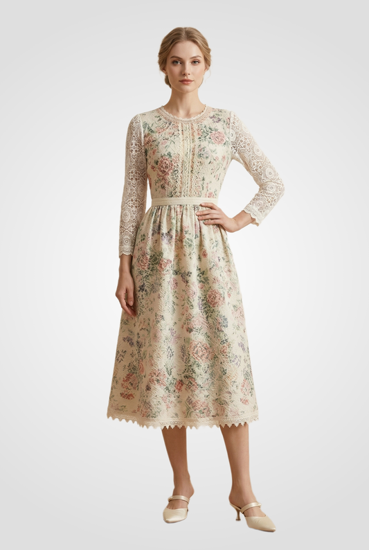 SERAFINA Cream Dress